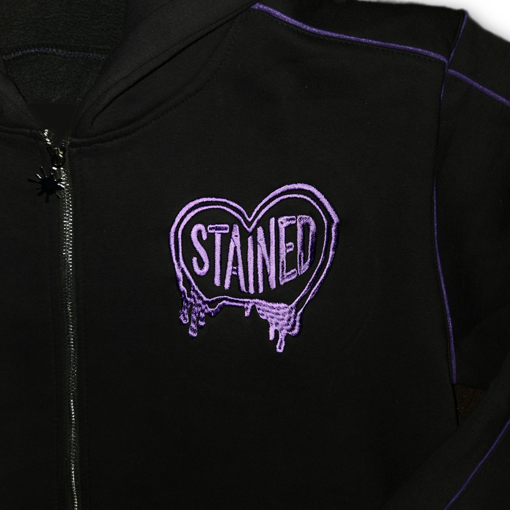 Stained Zipper Hoodie